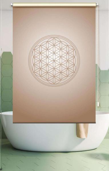 Extartiqe Duschrollo Blume des Lebens cappuccino